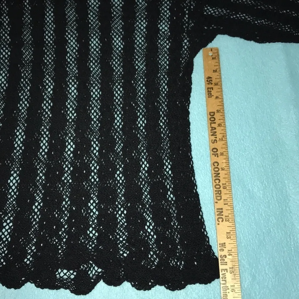 𝅺Huntington Ridge vintage crew neck crochet top swimsuit cover size S - Image 4