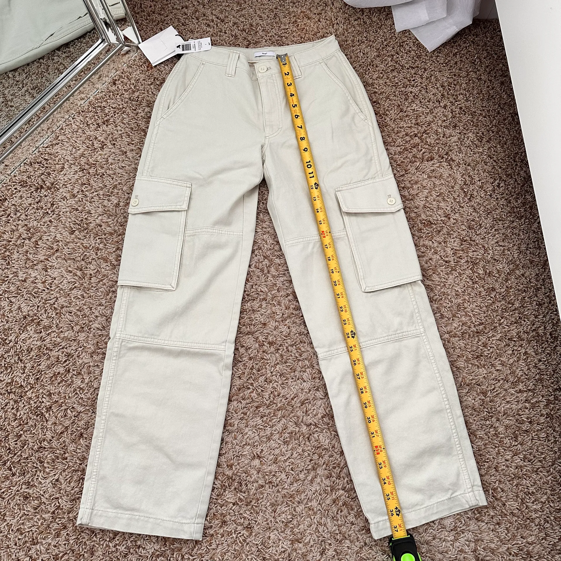 Tna TROOP CARGO Pants Cream - Image 4