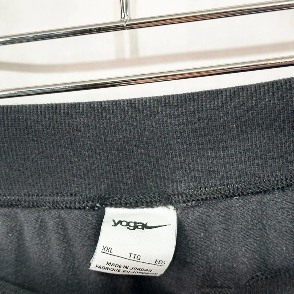 Nike Yoga Pants Size XXL Black Drawstring‎ Knit Jogger Pockets Elastic 1498 - Image 7