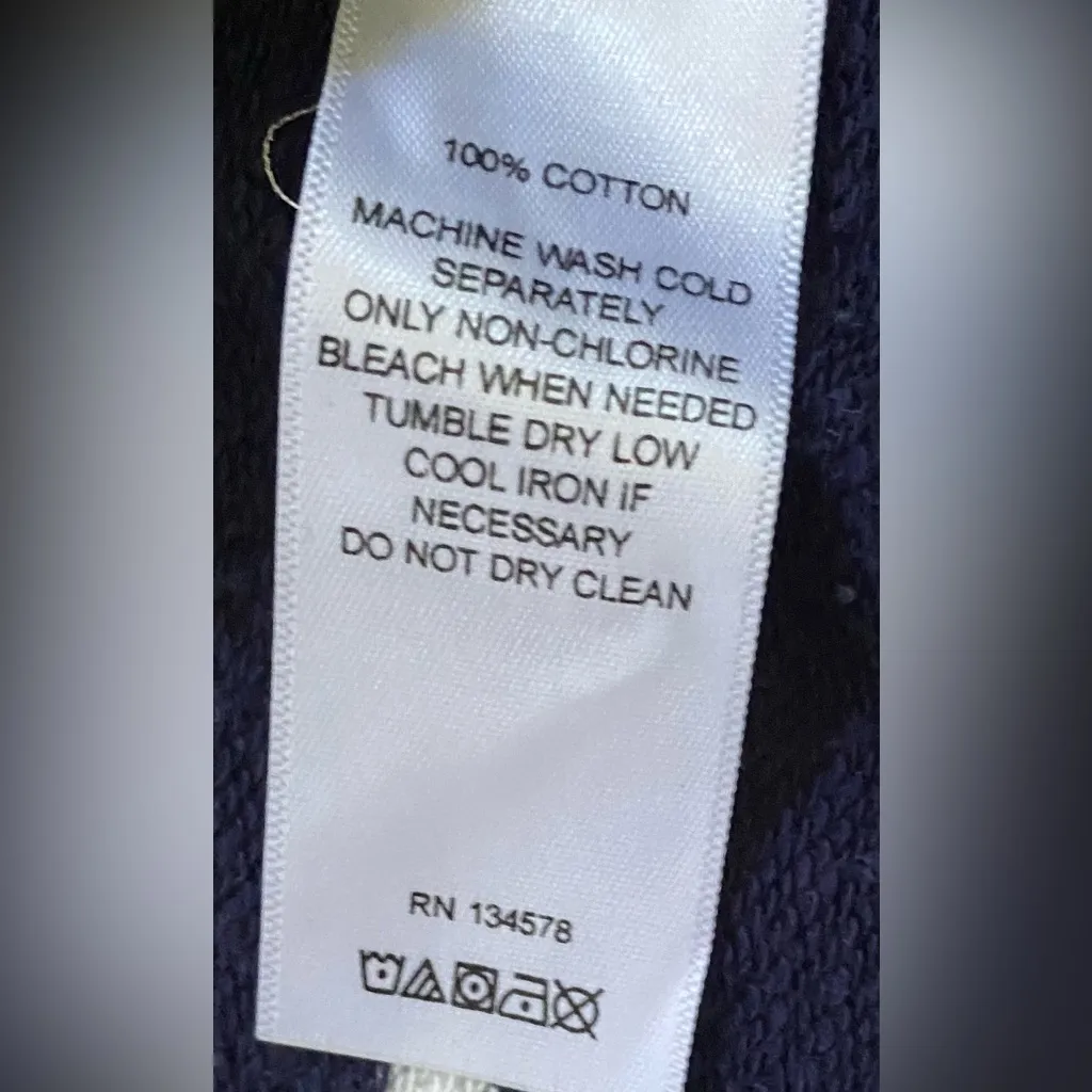 Vineyard Vines  Women’s Sz M Navy/White Stripe‎ Quarter Zip Pullover - Image 5