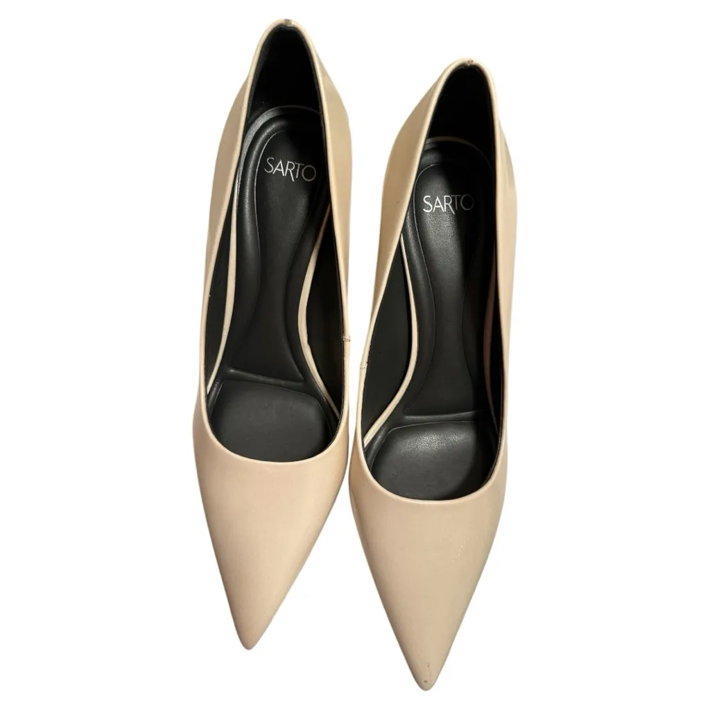 SARTO by Franco Sarto Women’s Pumps Size 7 – Cream Pointed Toe Heels Classic - Image 4
