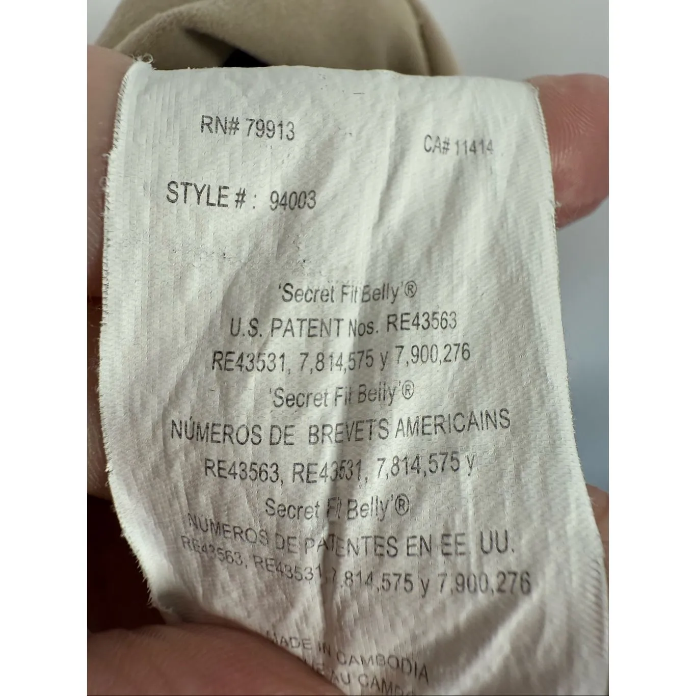 Indigo Blue Maternity Cropped jean size large 24" Inseam - Image 5