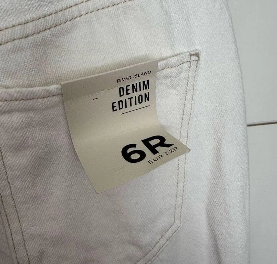 River Island Women’s 6 White Flare Jeans New - Image 4