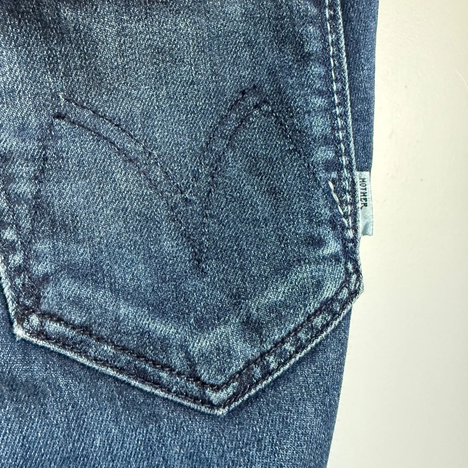 Mother size 26 a.k.a.‎ goddess The Looker dark blue minimalist jeans - Image 6