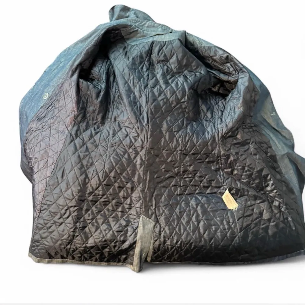 Women's Massimo Dutti Blue Denim Trench Coat - Image 3