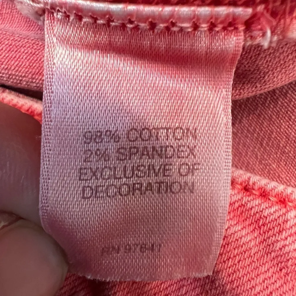 j. jill denim Authentic Fit Cropped fringe hem jeans, melon color, size 4 EUC - Image 13