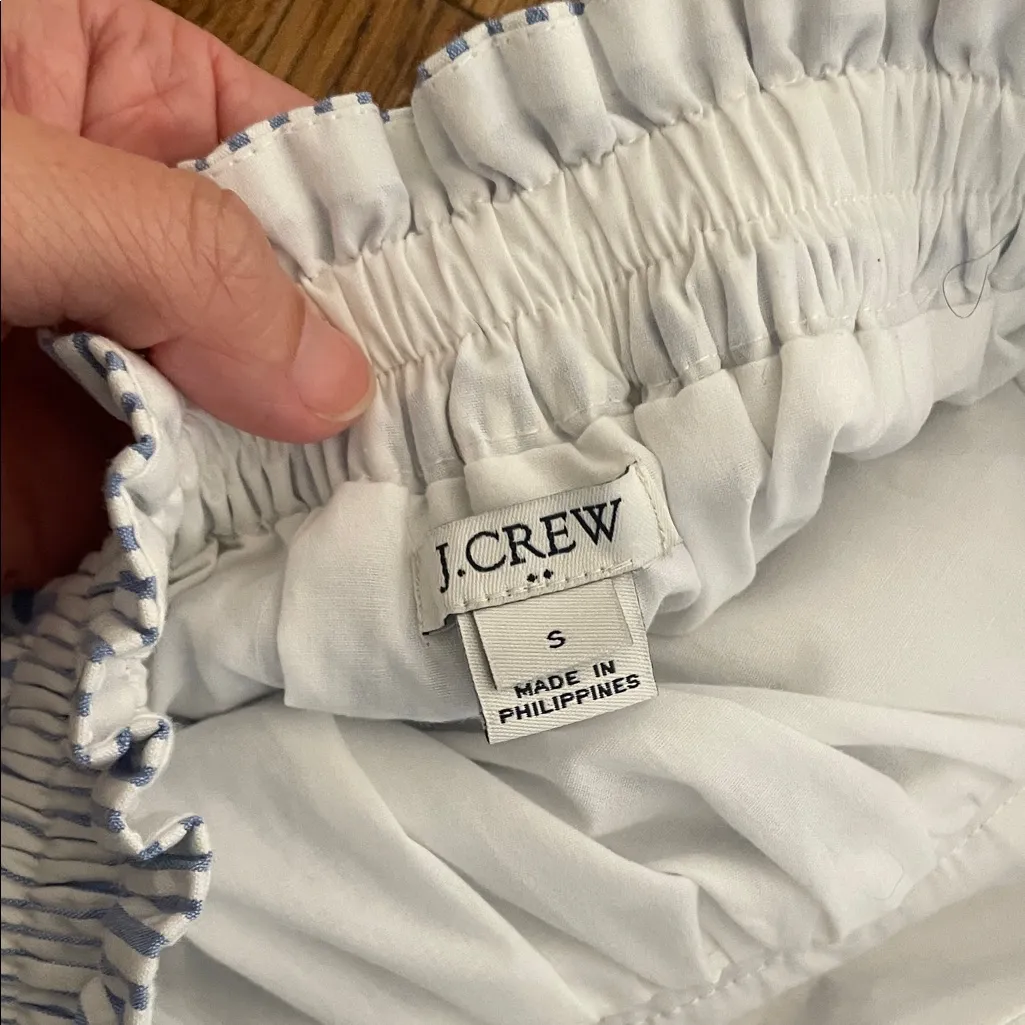 J. Crew Blue and White Striped Casual Dress - Image 3