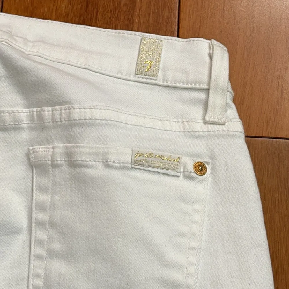 NWOT 7 FOR ALL MANKIND Skinny jeans Jacquard Pattern size 26 - Image 6