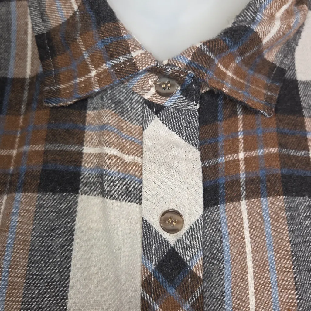 L.i.f.e. Love Is For Eternity Plaid Button Up Flannel Shirt Size XL - Image 3