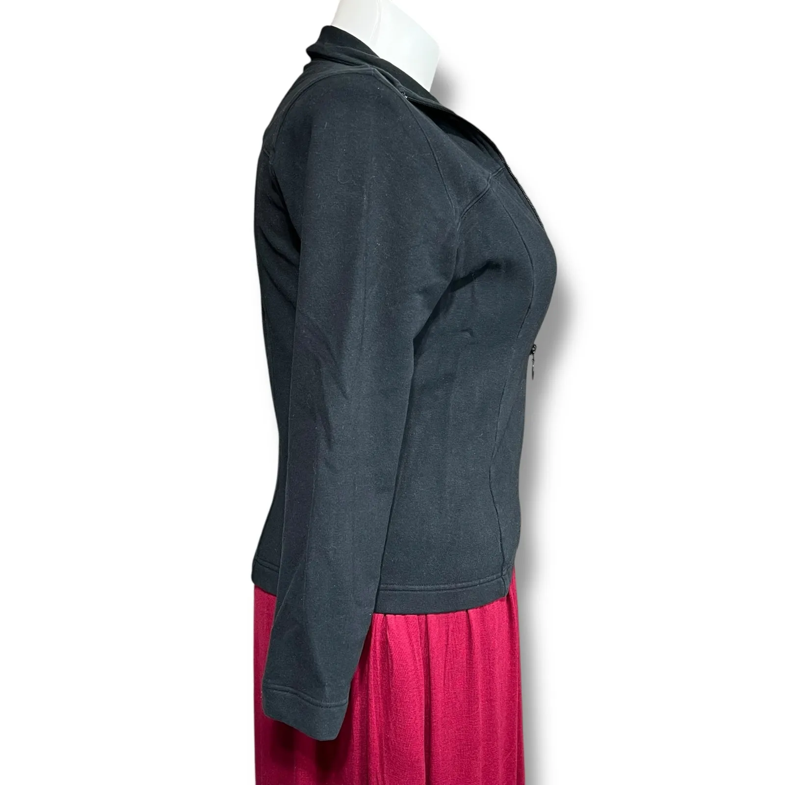 Columbia Womens Vertex Jacket Lightweight Stretch Full Zip High Collar Y2K Black - Image 4