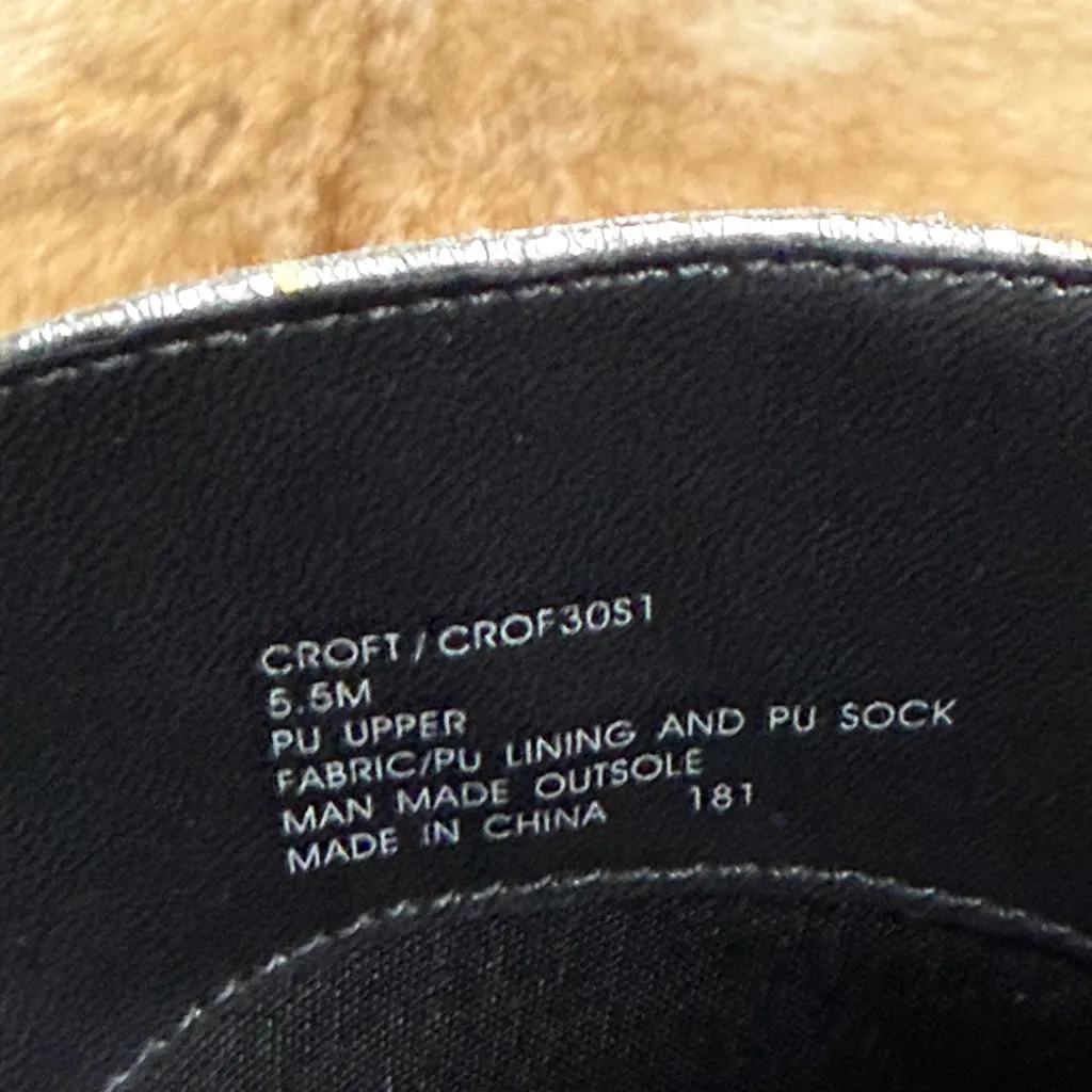 Steve Madden Croft Silver Metallic Boots Size 5.5 B49 - Image 9