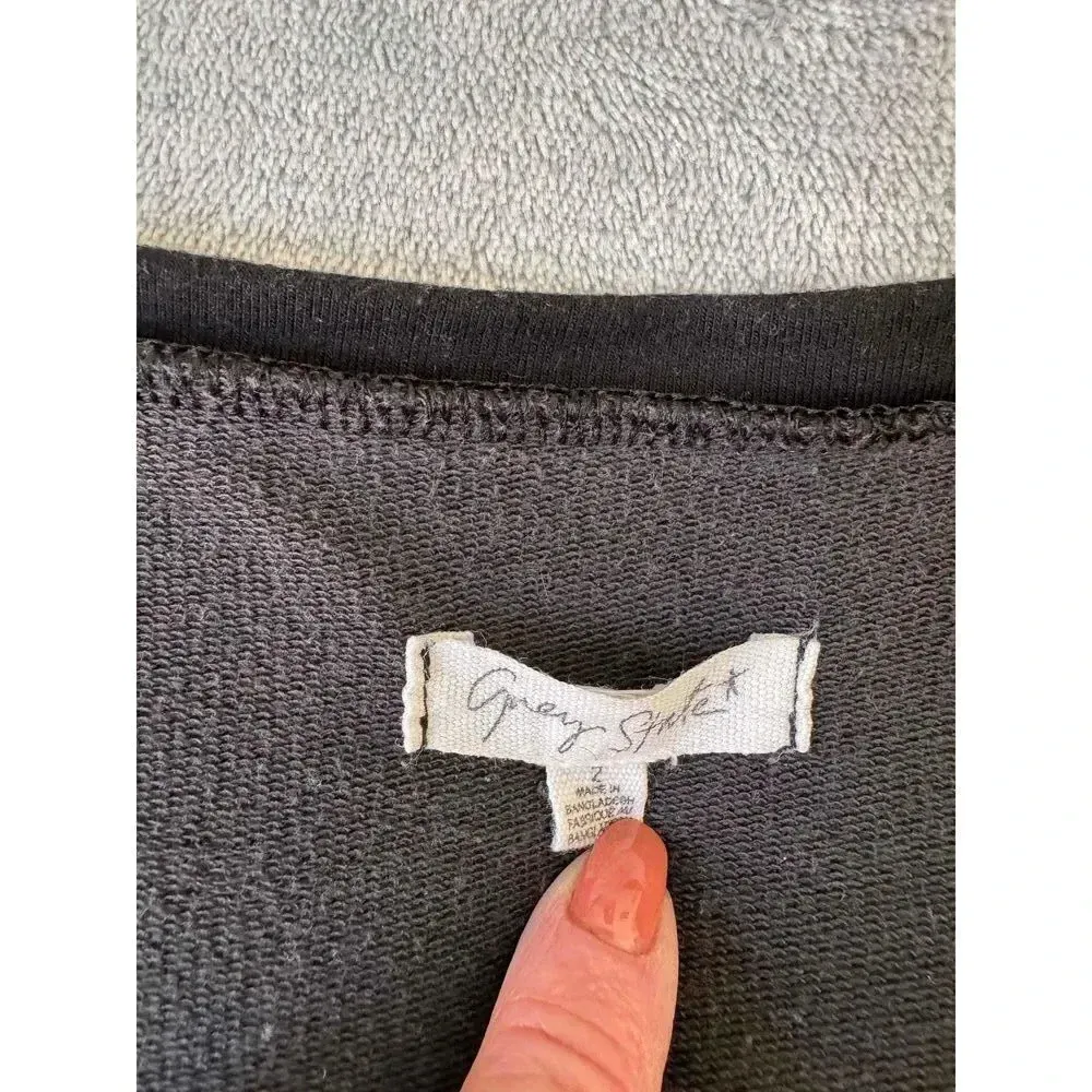 Grey Slate Black Long Sleeve Crew Neck Sweatshirt Womens‎ Top Size 2 - Image 4