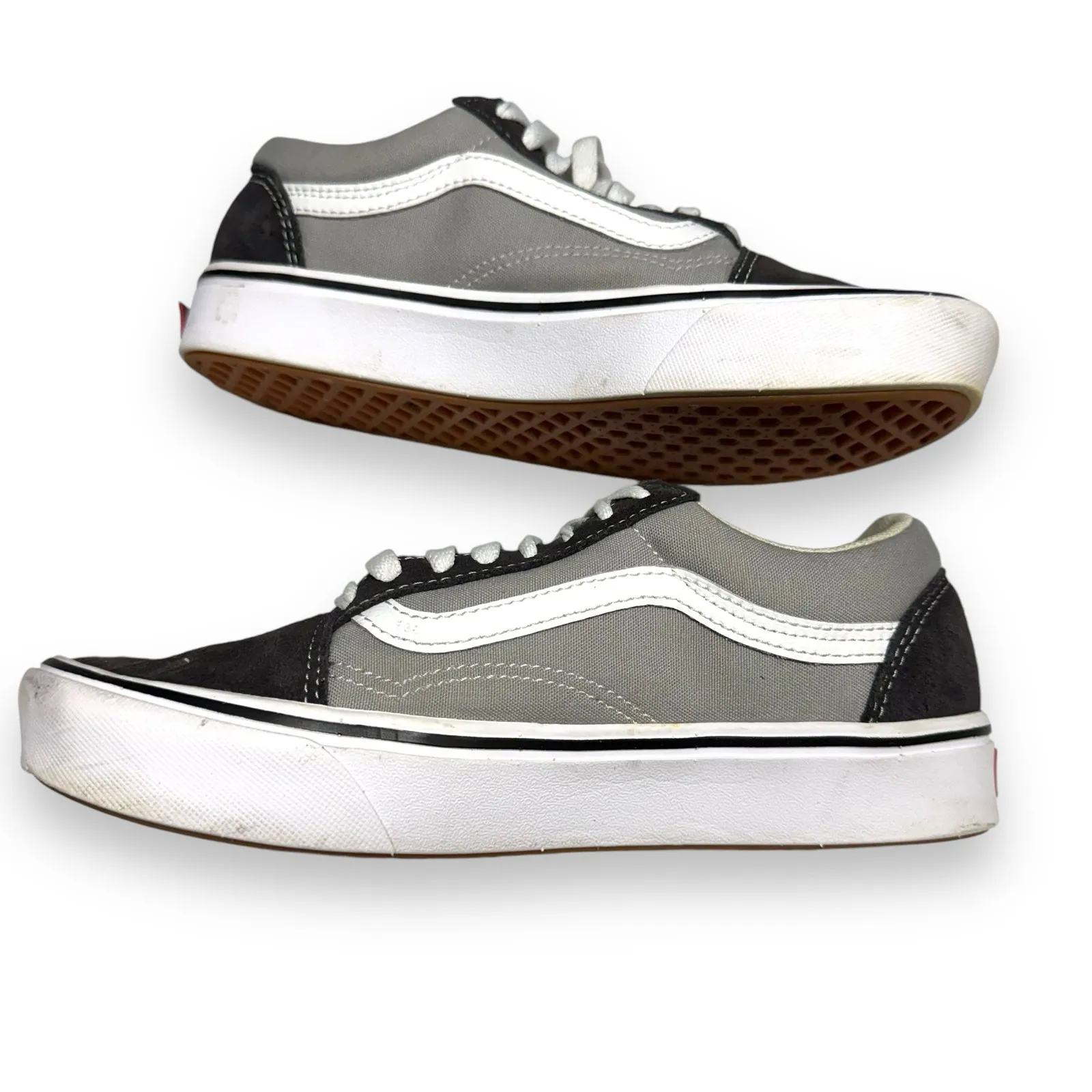 Vans Unisex Old Skool Shoes Sz‎ 8 Womens 38.5 EU Gray Suede ComfyCush SK8 Tennis - Image 4