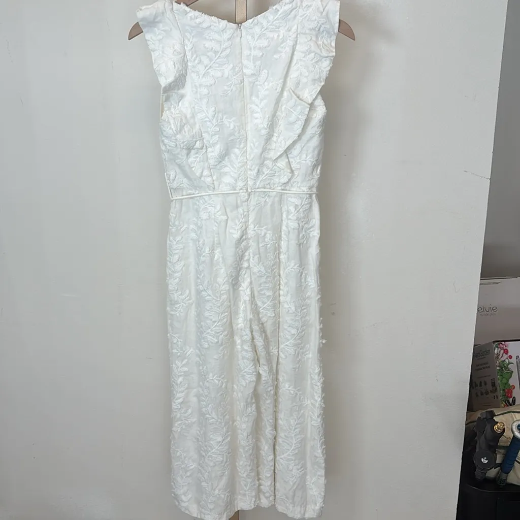 Zimmermann Cream Romper Jumpsuit with Lace Detailing 2 - Image 5