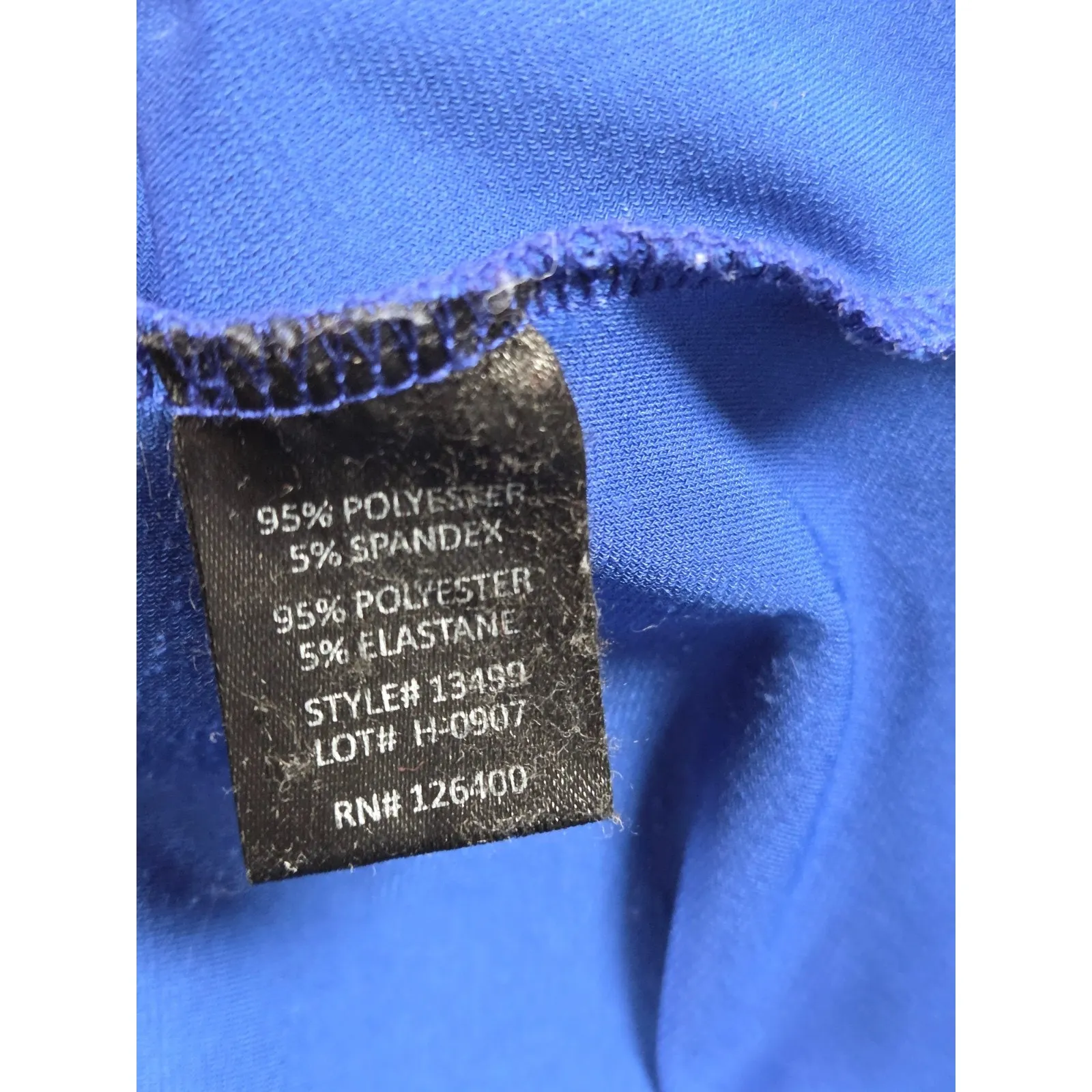 Antthony Original Royal Blue 3X Super Stretchy Long Cap Sleeve Dress Plus Size - Image 3