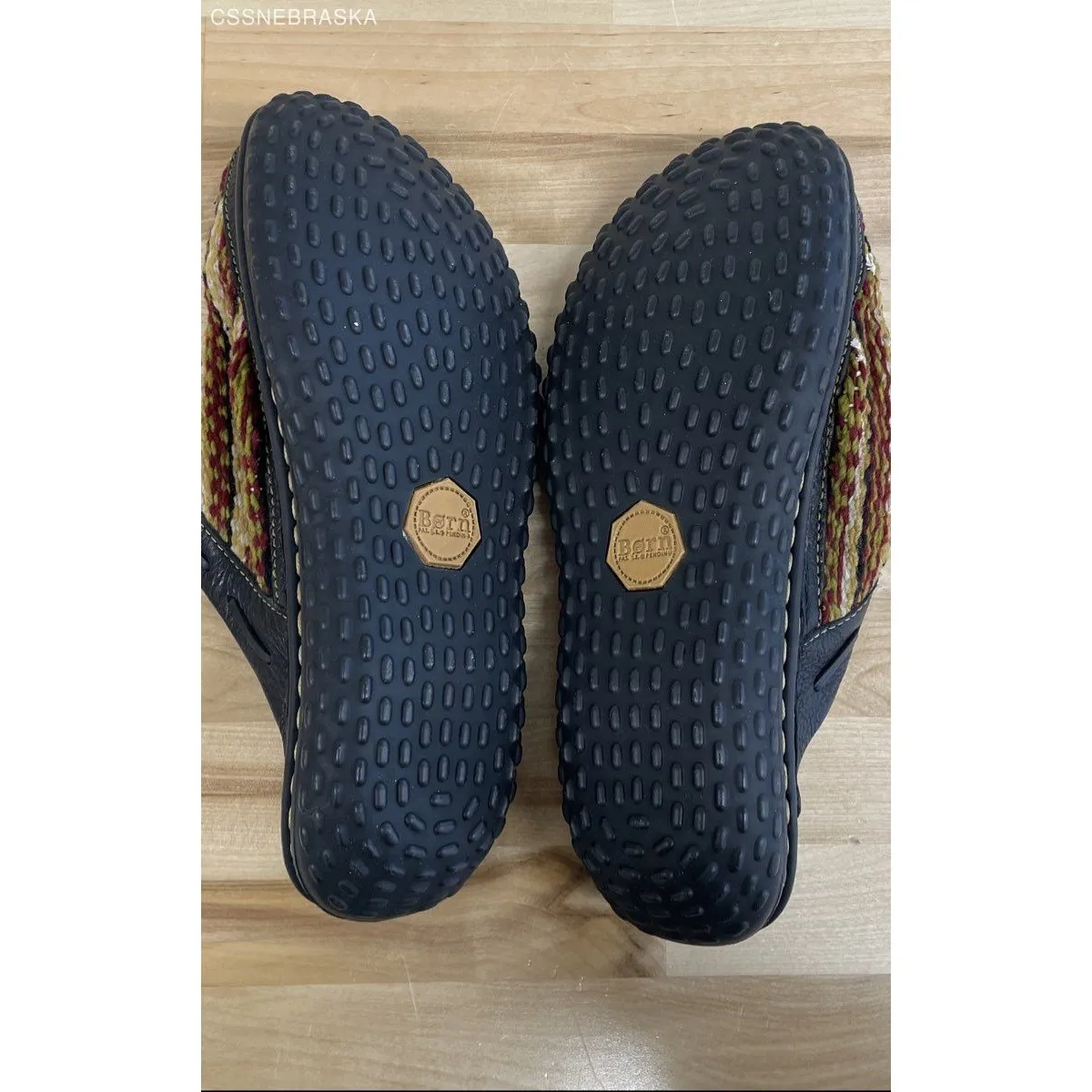 Born Beige/Brown Woven Blanket Clogs Womens - Image 9