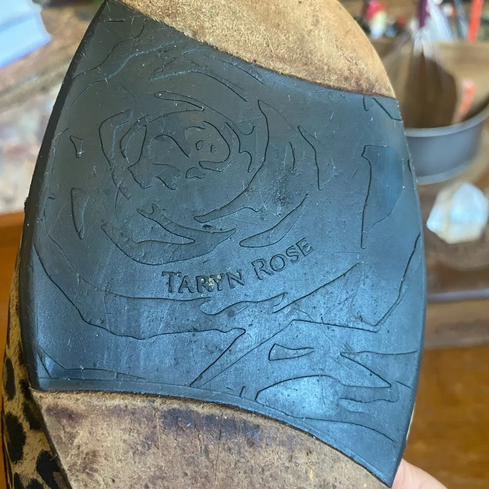 Taryn Rose  Womens Nylon Leopard Print Ballet Flat Wedges Brown Size 7.5 - Image 3