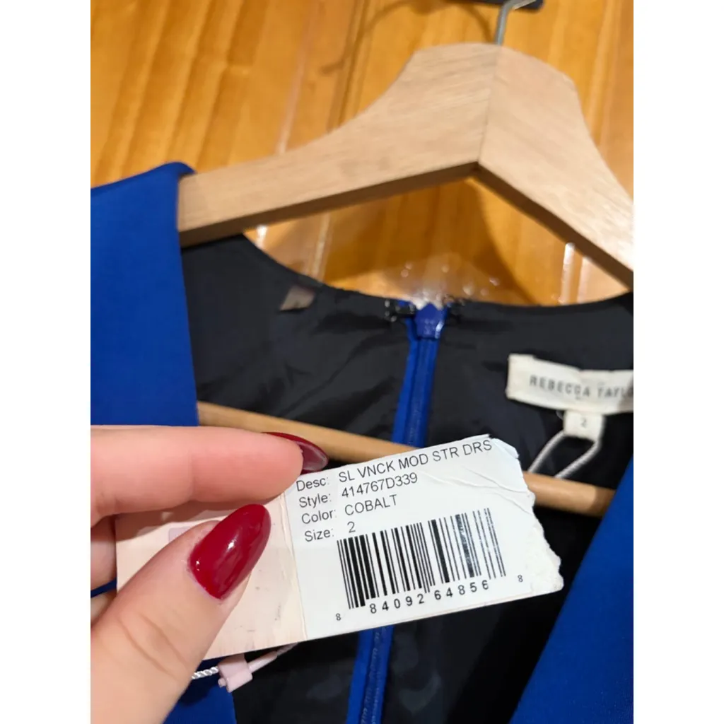 Rebecca Taylor Cobalt Blue Sleeveless Fit & Flare Dress Size 2 NWT - Image 3