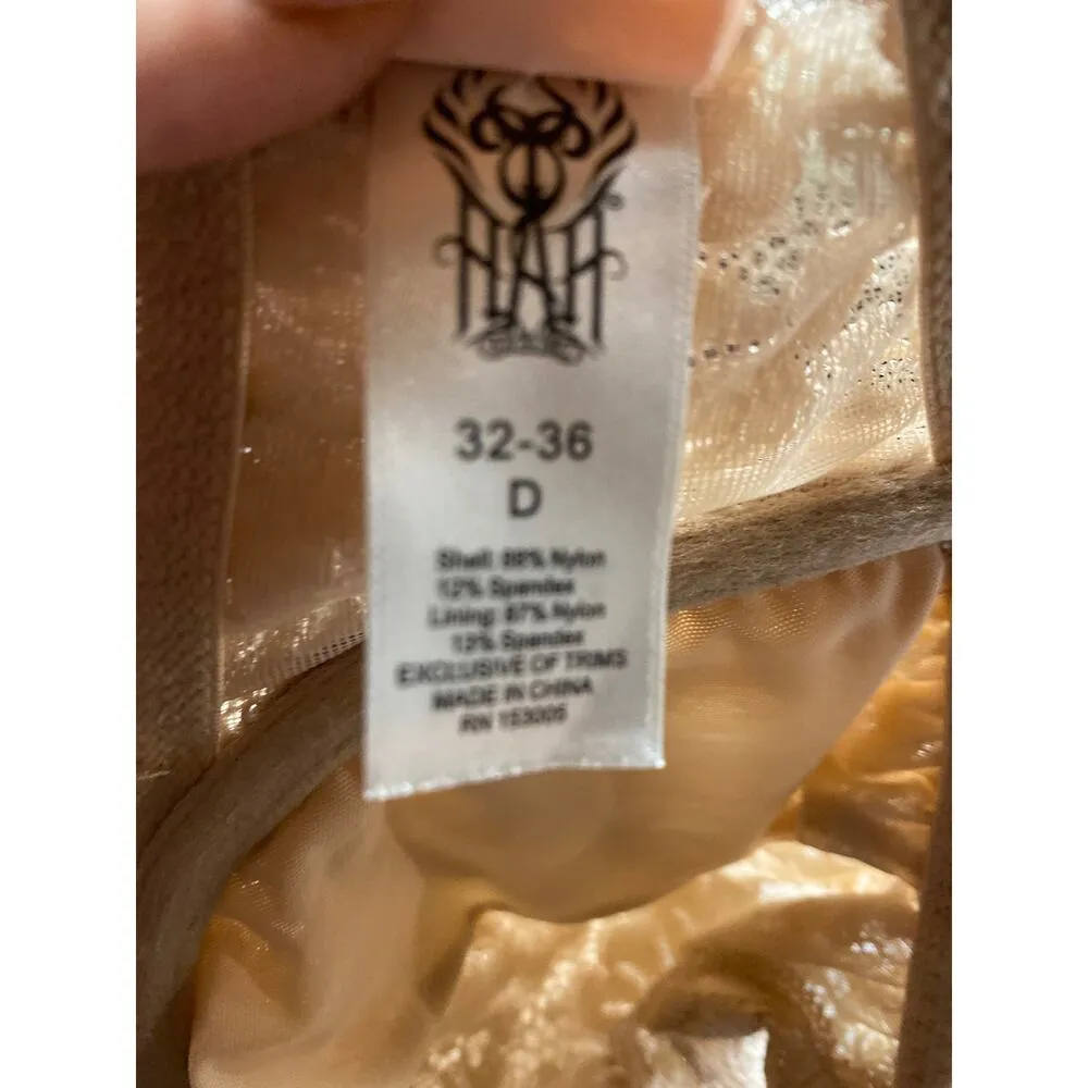 We Are HAH Women's 32/36 D All Over Lace Bralette Cream Convertible Adjustable - Image 9