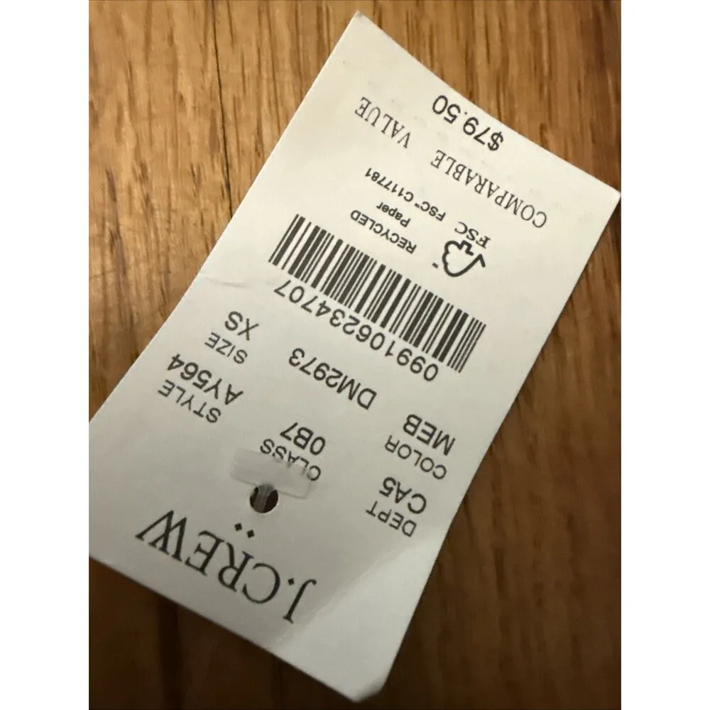 NWT J. Crew XS Factory Chambray Paper Bag Skirt Women's Denim Belted Lined Blue Size 2 - Image 4