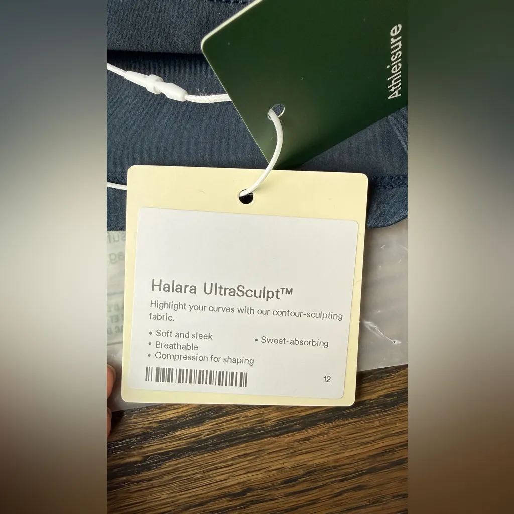 Halara UltraSculpt Cropped Yoga Tank Top Carbon Blue XS NWT - Image 9