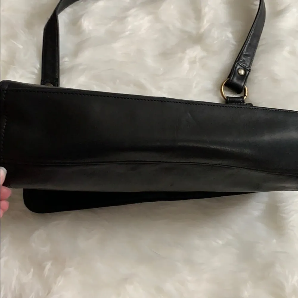 Fossil Vintage Black Leather Satchel - Image 6