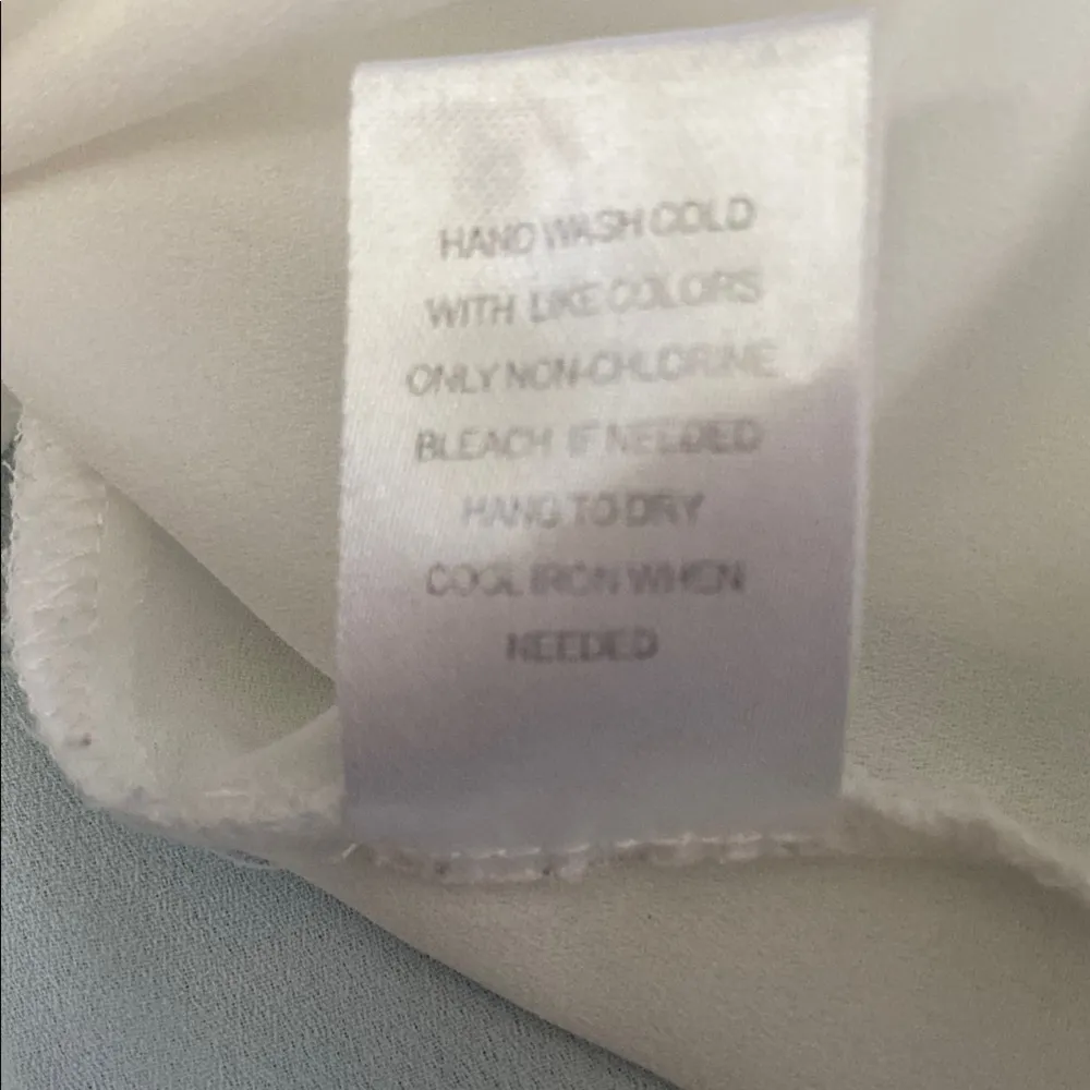 DANIEL RAINN pleated semi sheer sleeveless top hidden abalone buttons size 2X - Image 6