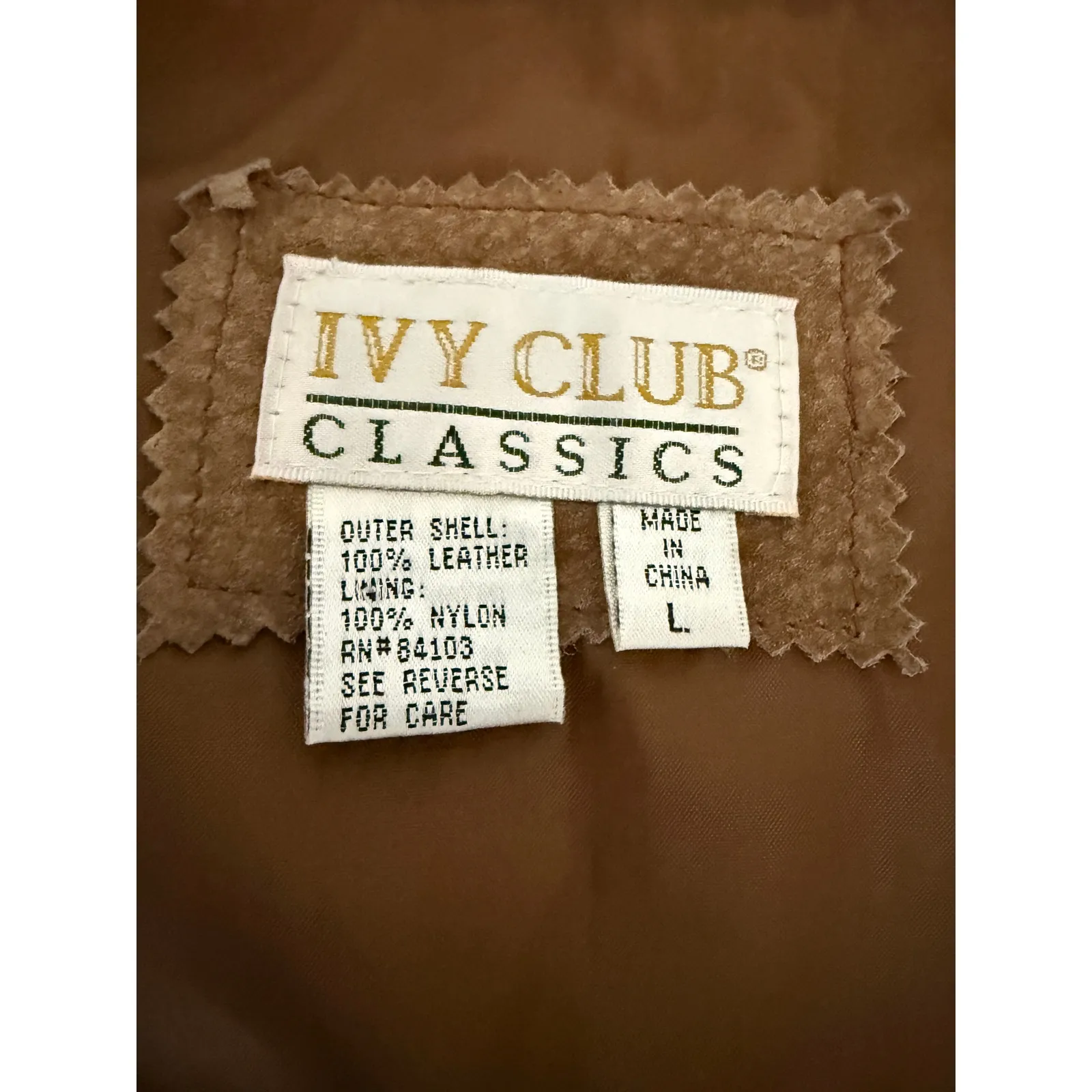 Women's Vtg Vintage 100% Leather Brown Suede Western Style Vest Cowgirl Large L - Image 3