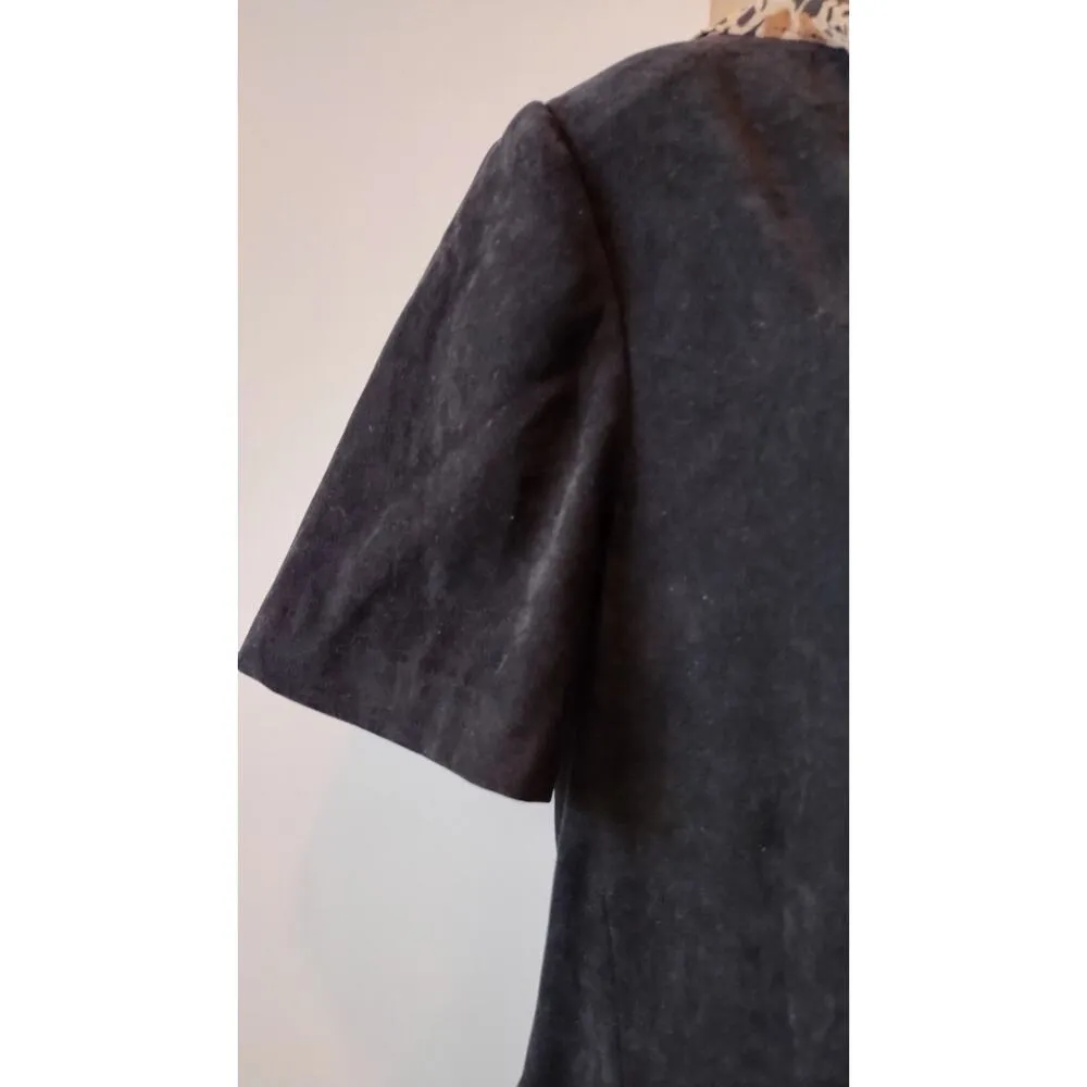 New Melissa Harper Women's Black Lined Dress Shoulder Pads Scarf Size 14 - Image 3