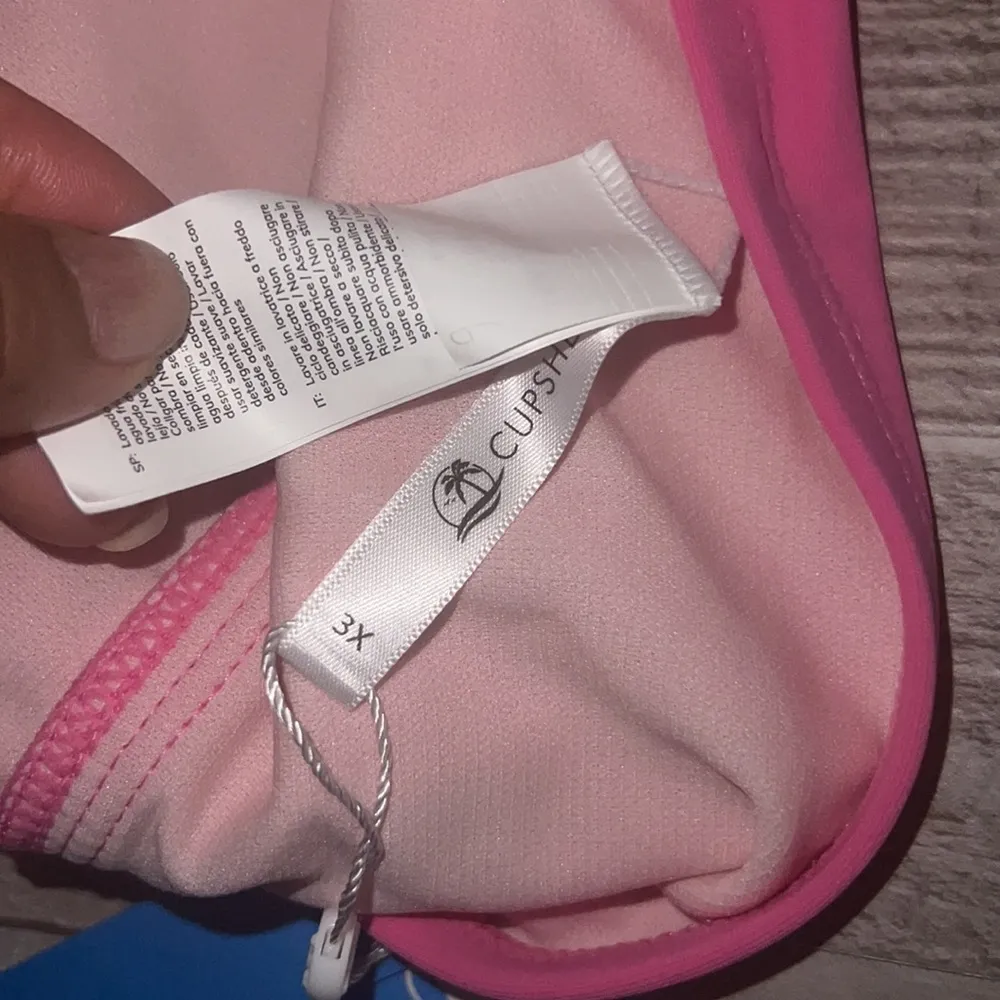 CUPSHE Plus Swimsuit One Plunge Piece Swimwear Halter V Neck Back Tie Belted - Image 9