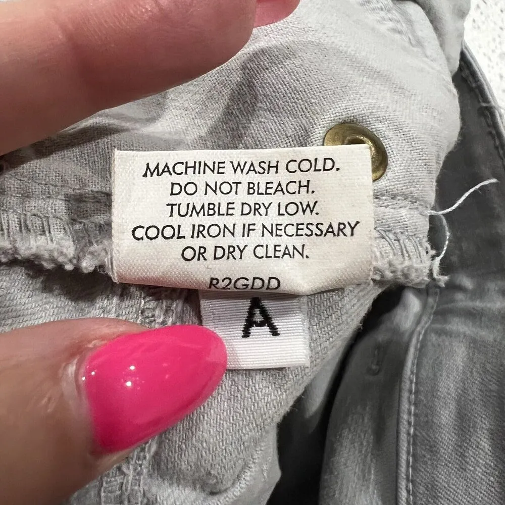 Eileen Fisher Size 6 Jeans Slim Straight Leg Denim Mid Rise Light Gray Stretch - Image 8