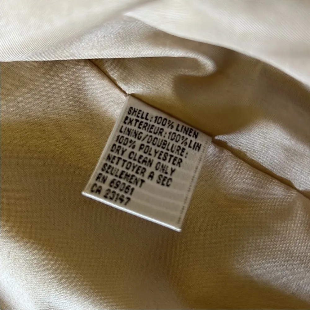 Talbots Irish Linen Blazer Khaki Size 8 - Image 6