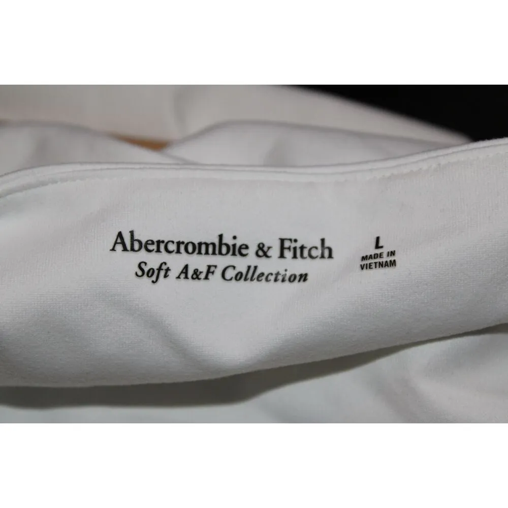 Womens Abercrombie & Fitch Soft AF White Sleeveless Tank Bodysuit Size Large NWT - Image 3