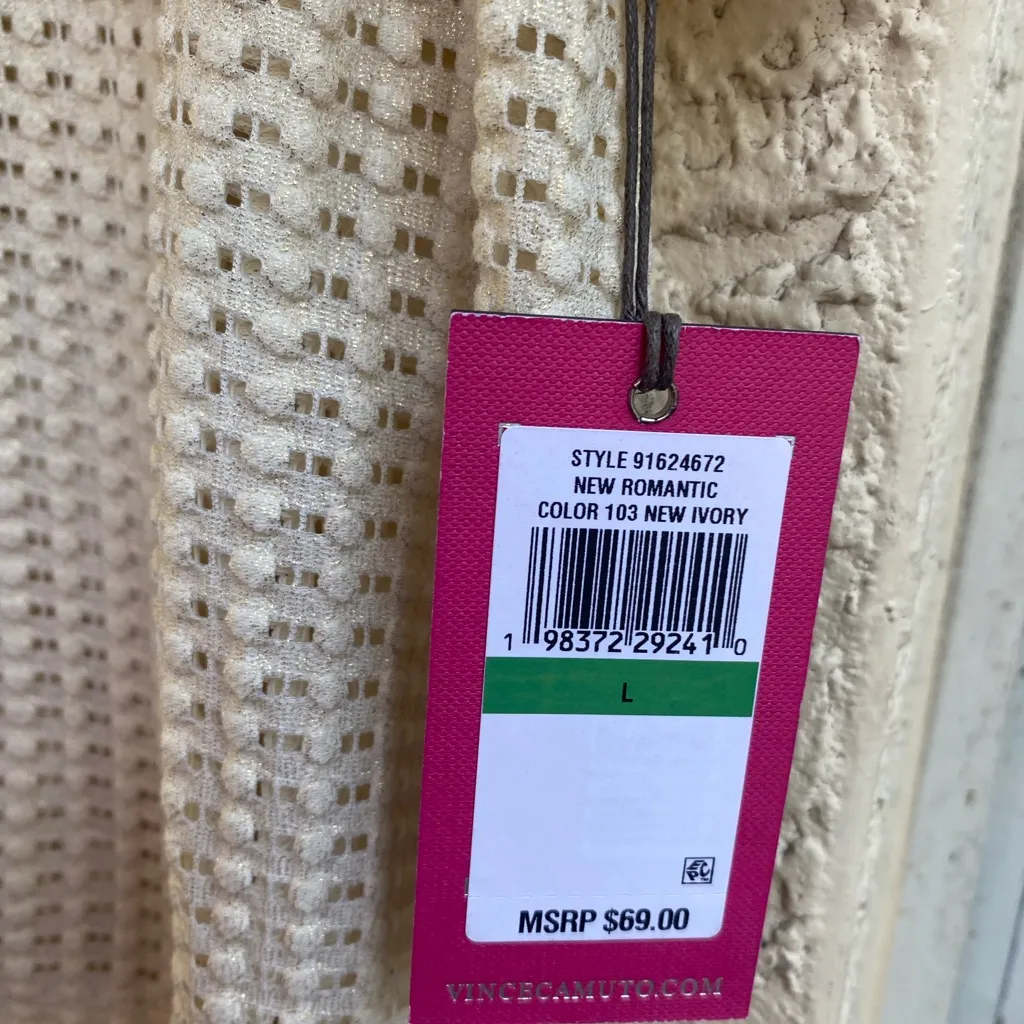 Vince Camuto Beige Textured Knit Top - Image 6