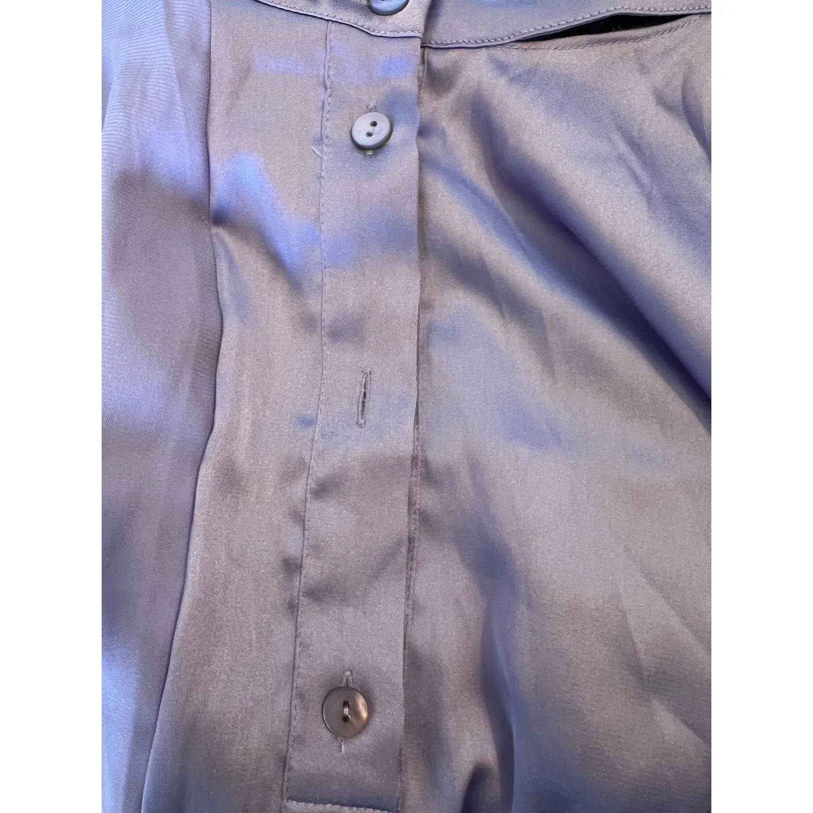 Massimo Dutti Faux Silk Mock-Neck Blouse - Image 6