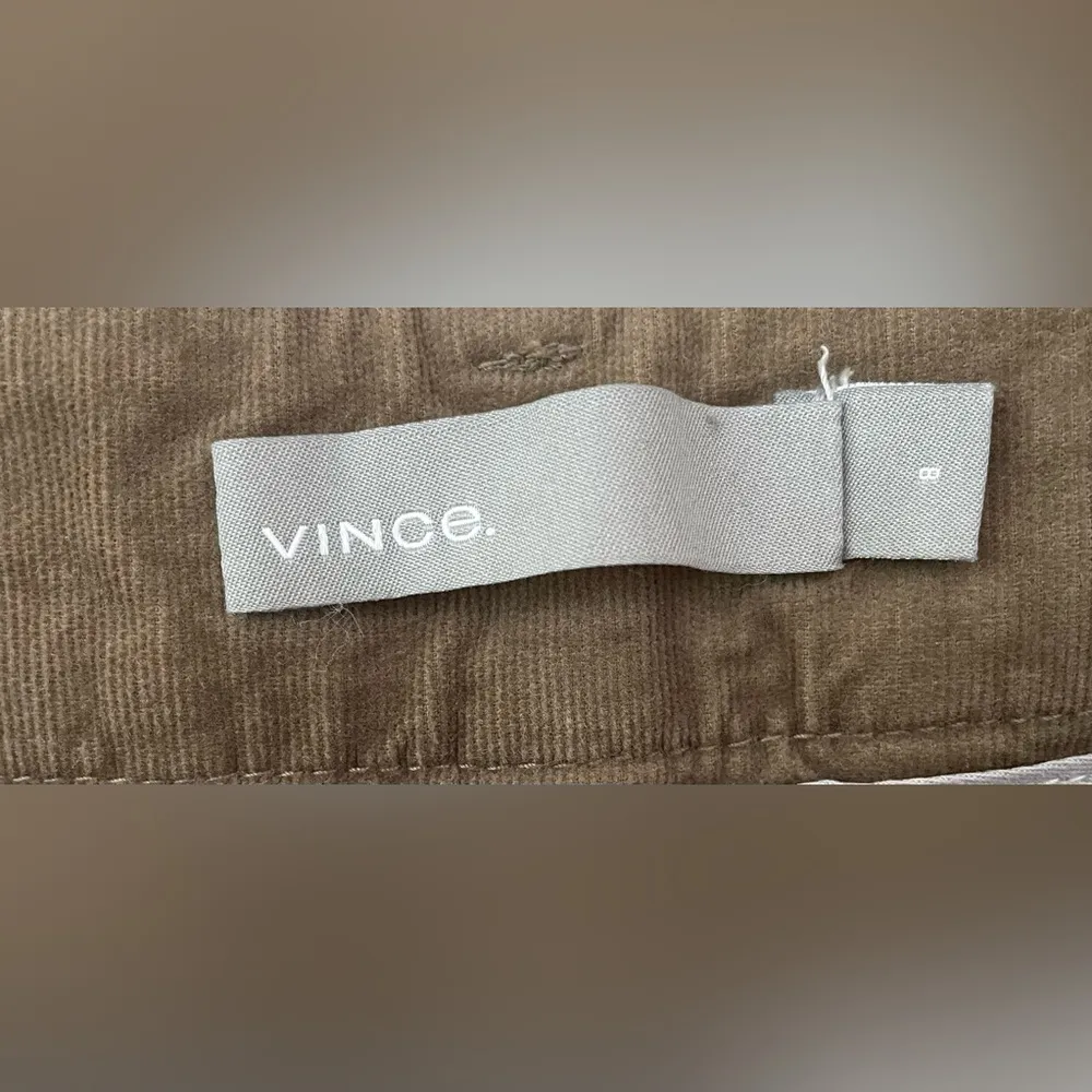 Vince Ankle/Cropped Pants Skinny Corduroy Chino Light Brown Women's; size 8 - Image 4