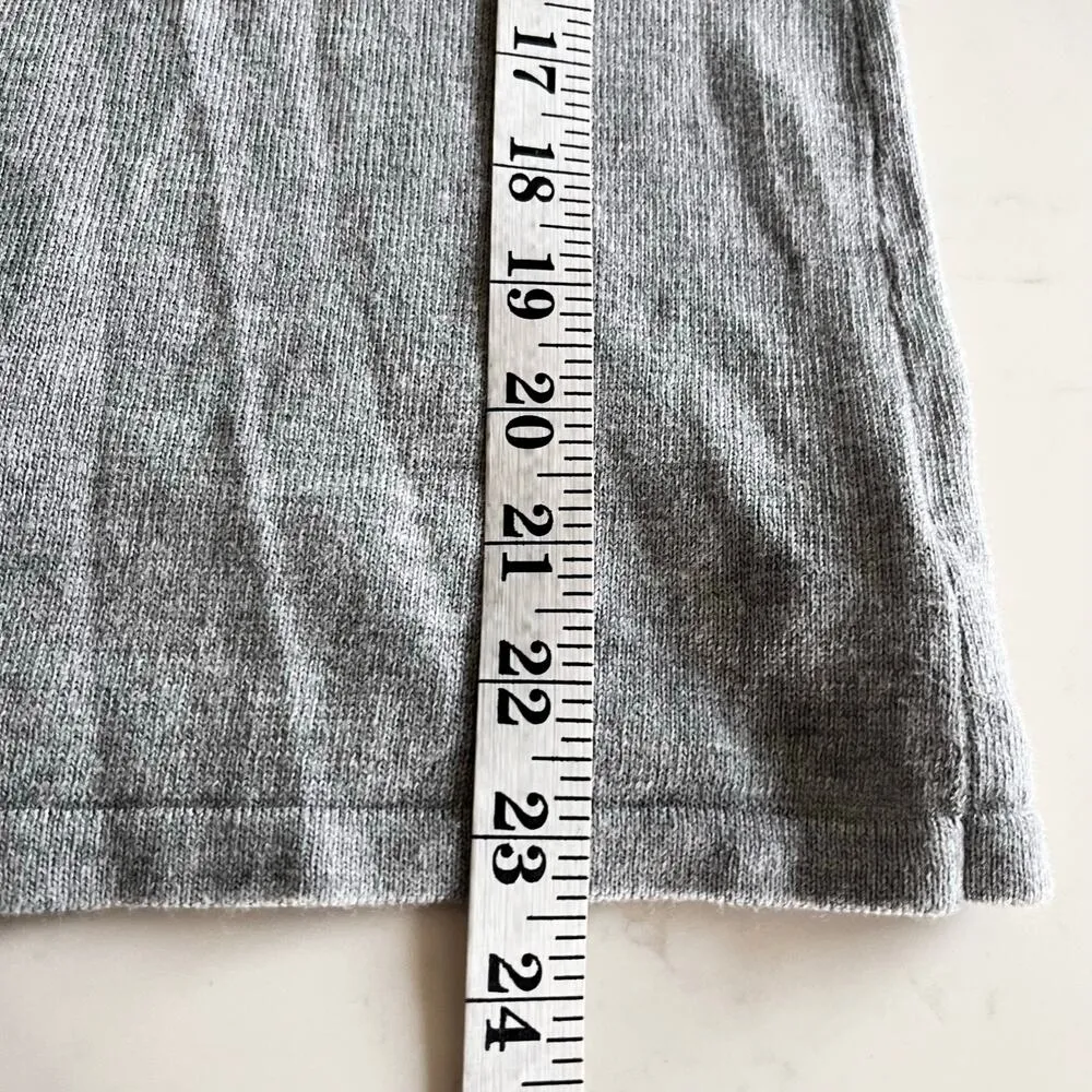 MICHAEL Michael Kors Gray Ruffle Pleated Split Tie Neck Sweater Size Large - Image 6