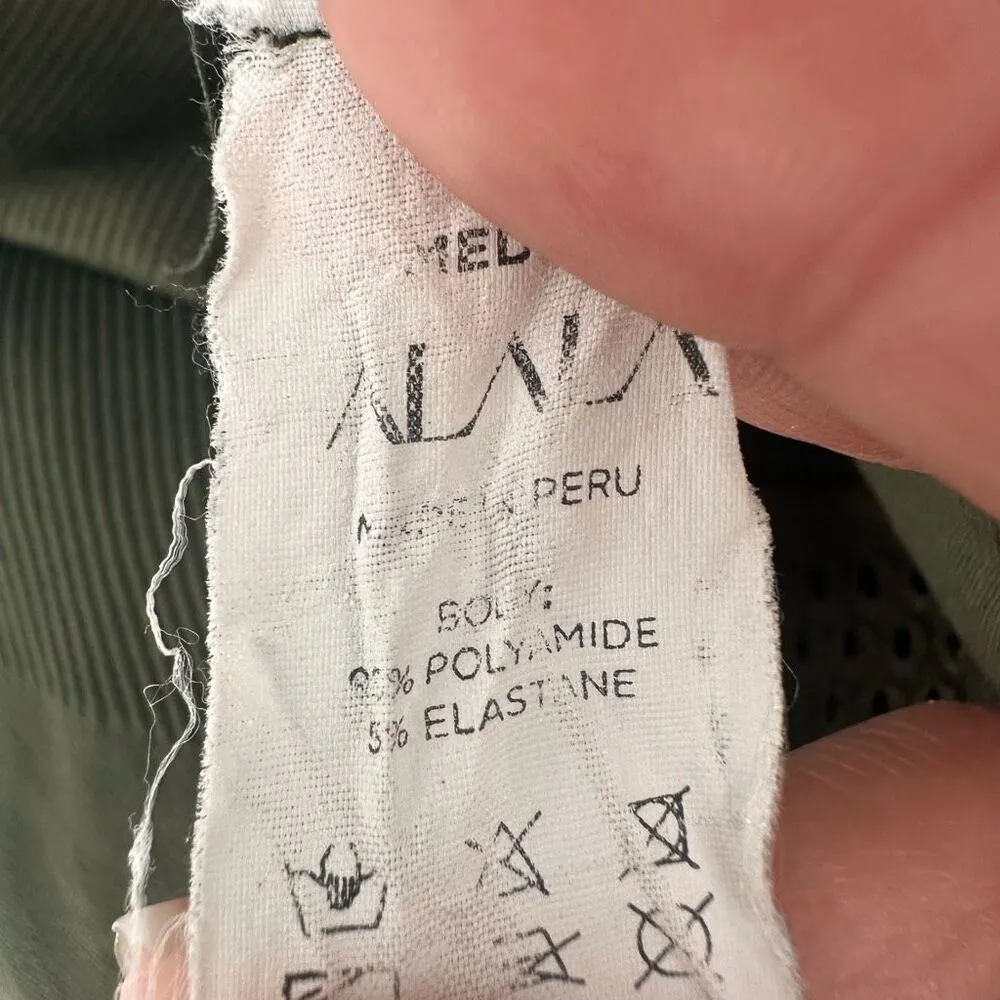 Alala Essential Seamless Compression Tight Leggings Army‎ Green Cutout Medium - Image 13