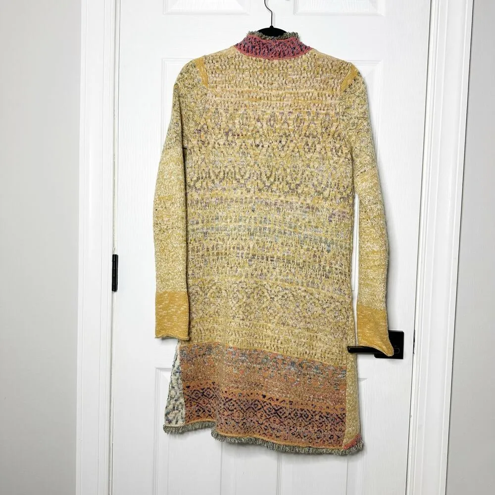 Free People HTF Size S Desert Drifter‎ Long Sleeve Thick Knit Coatigan Cardigan - Image 6