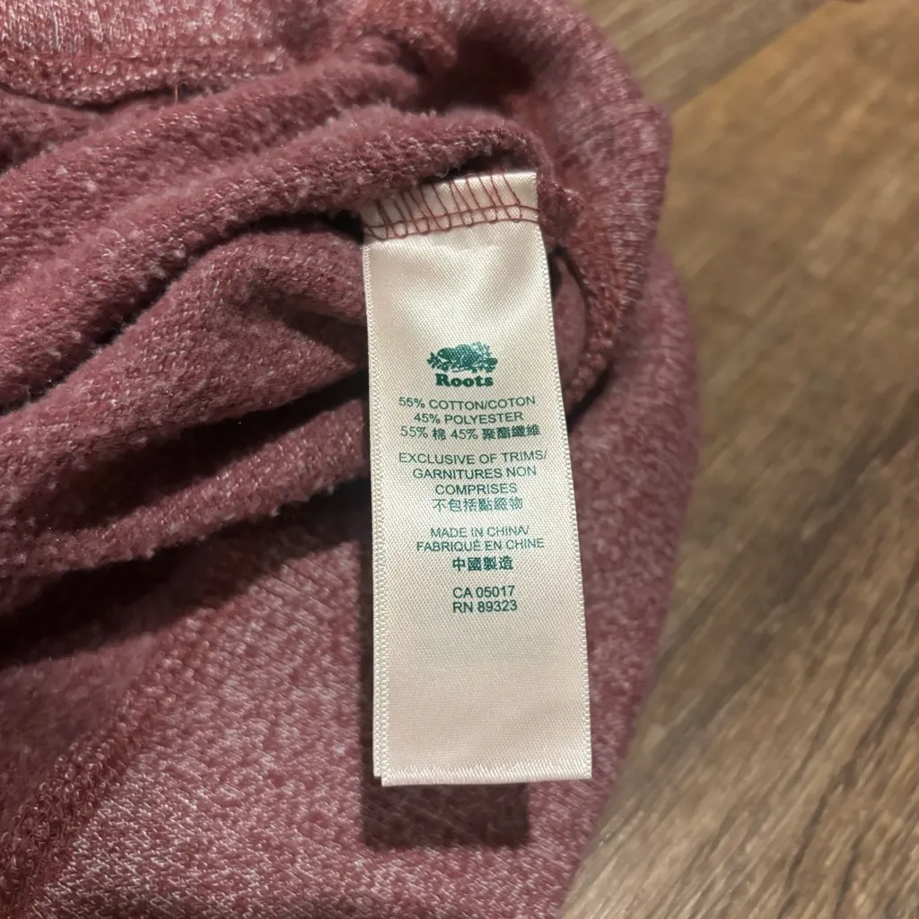 Roots Original Kanga Hoodie Maroon Beaver Logo Women’s Small Streetwear Casual - Image 5