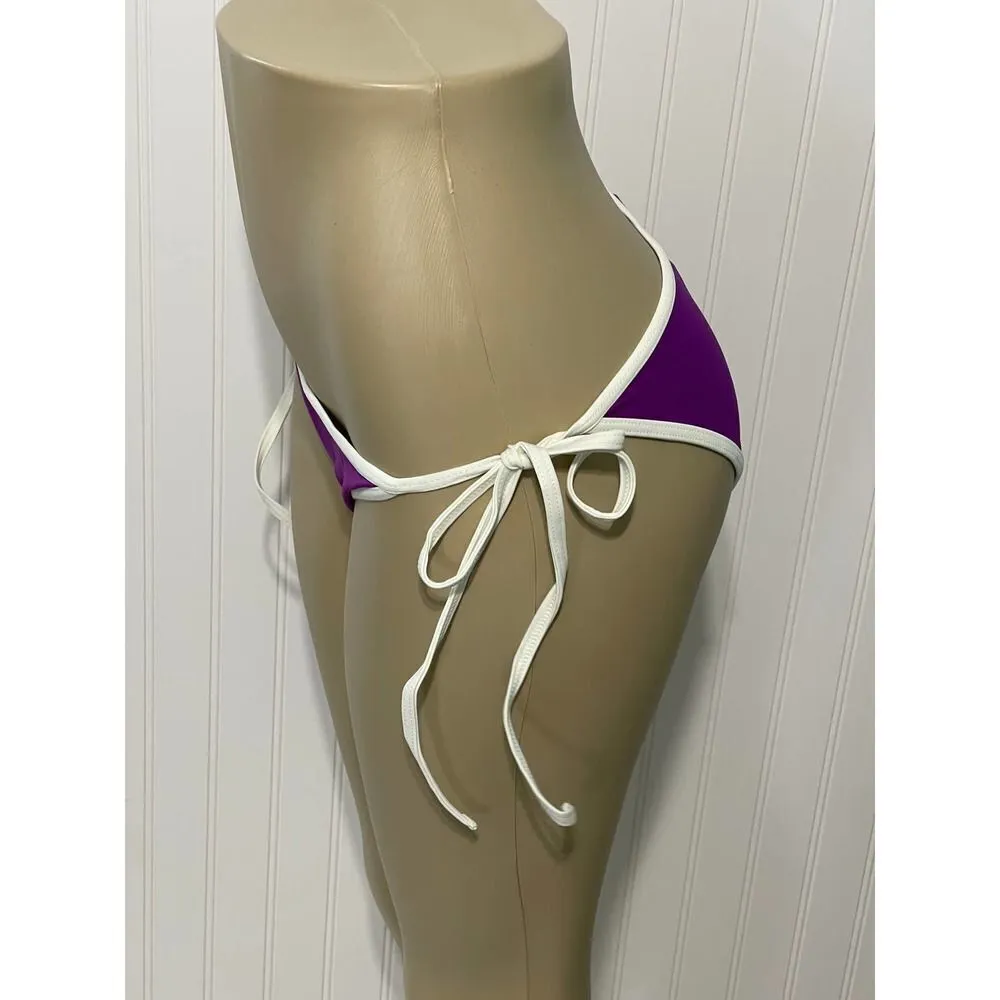 Solid & Striped The Amber‎ Side Tie Bikini Bottom Electric Grape Purple XL - Image 10