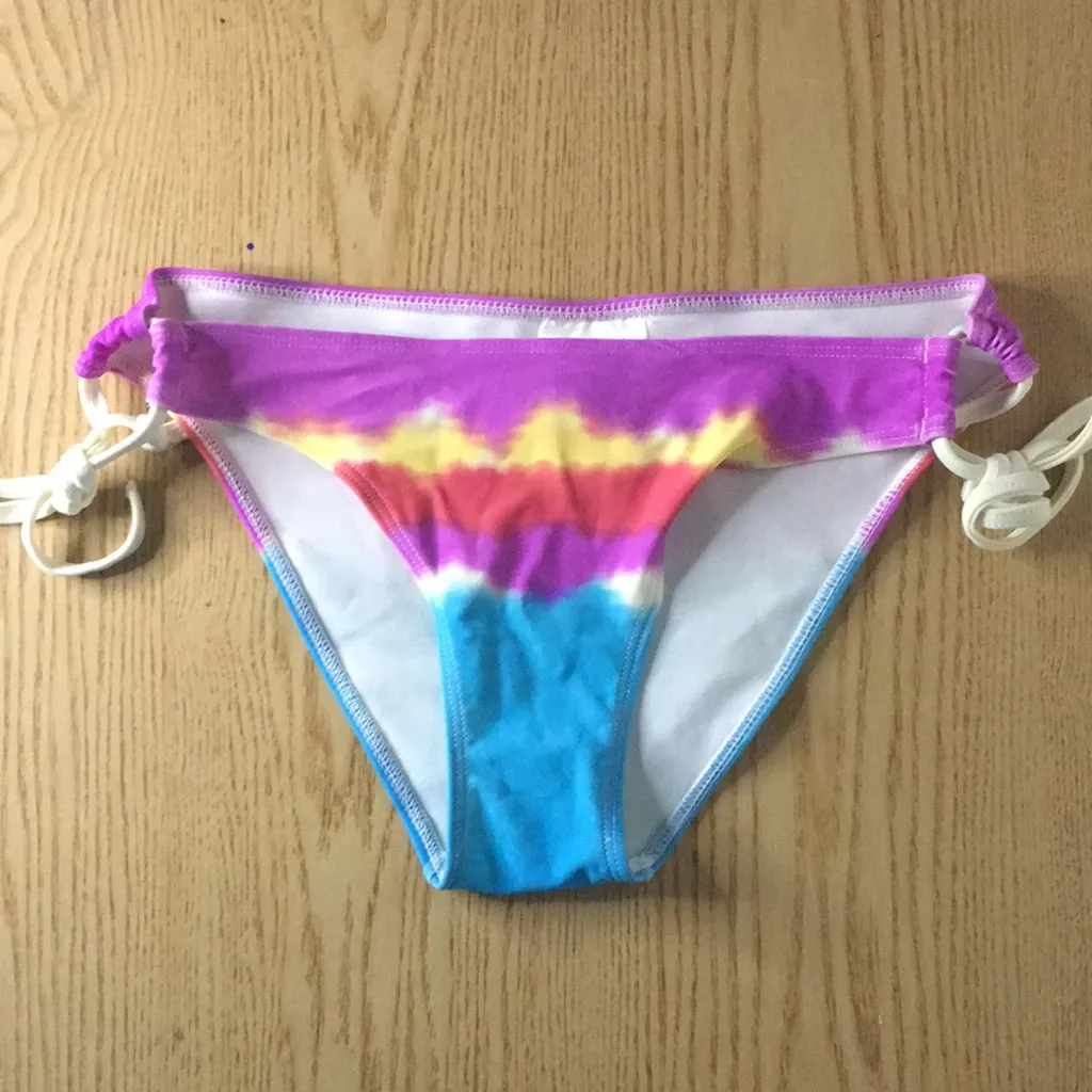 #3 New Women’s Hooters vintage Rare Tye Dye Swimsuit Bikini Bottoms size Small - Image 3
