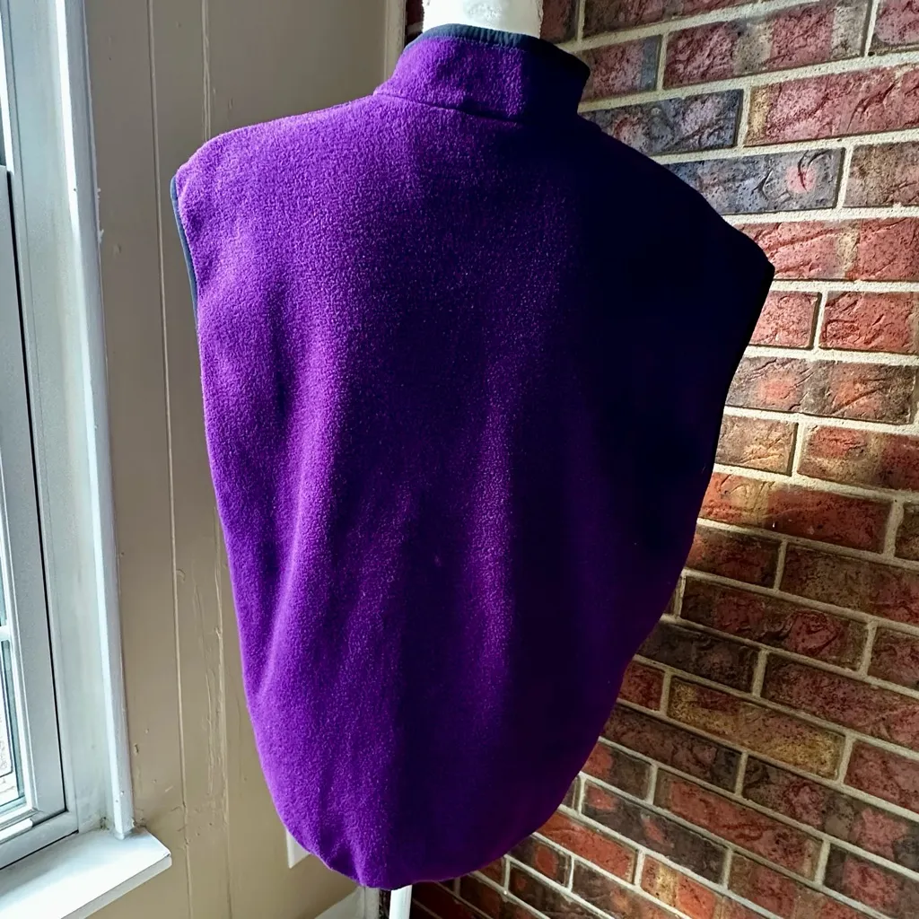 The North Face Deep Purple Fleece Vest Vintage Made In USA Outdoors Fall Winter - Image 4