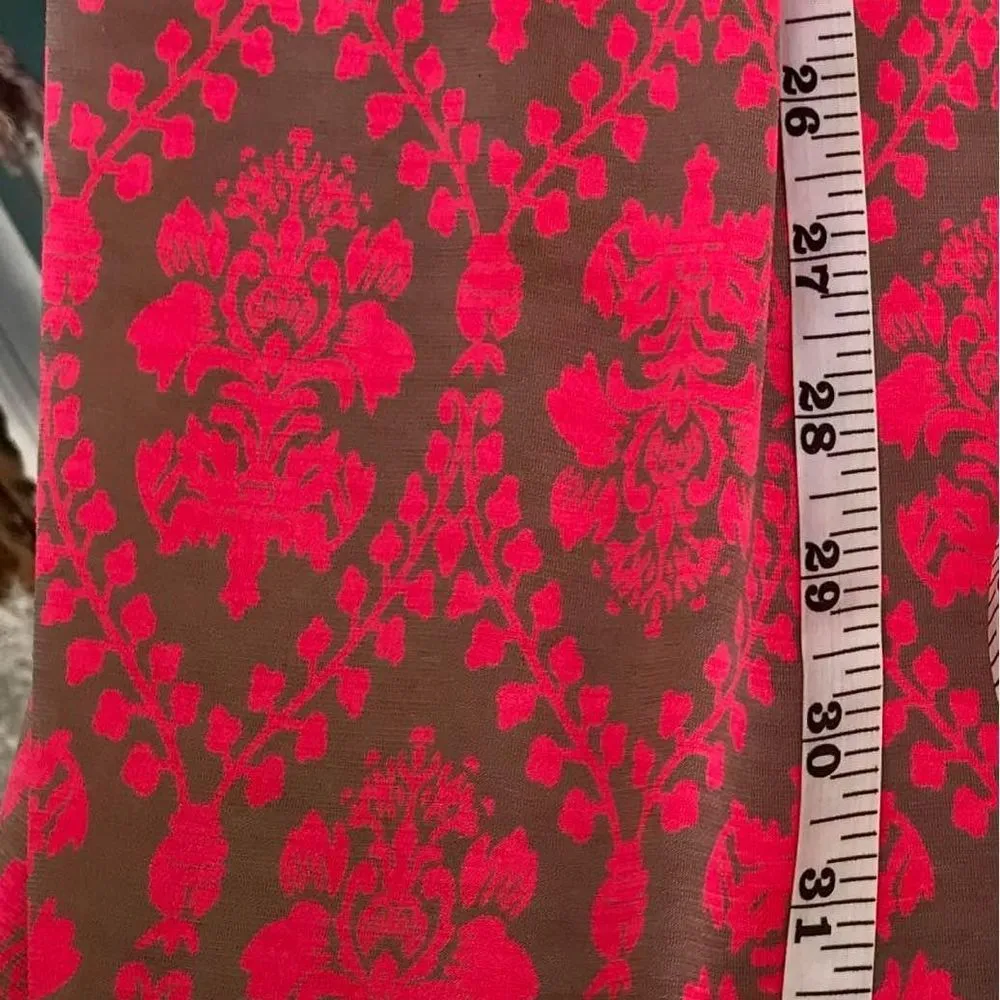 Ladies Pink Coconut boutique dress Pink & Orange Bell Sleeves Size Medium - Image 2