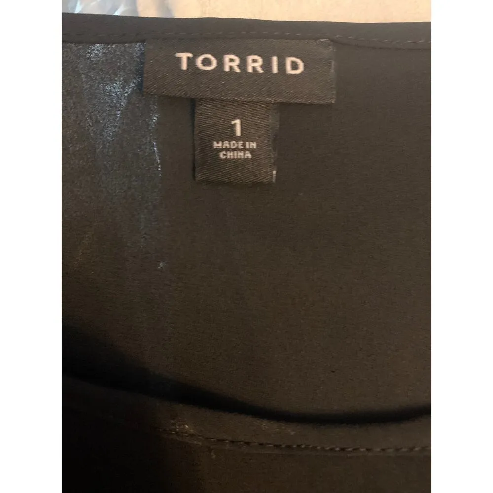 Torrid black keyhole sheer shirt torrid size 1 1x xl - Image 3