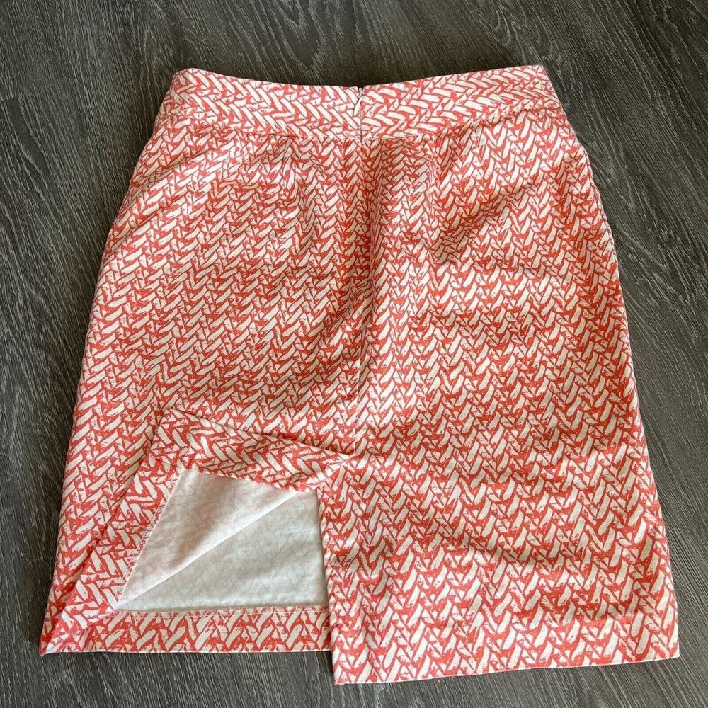 Cynthia Rowley Skirt Size 6 Print Back Slit - Image 8