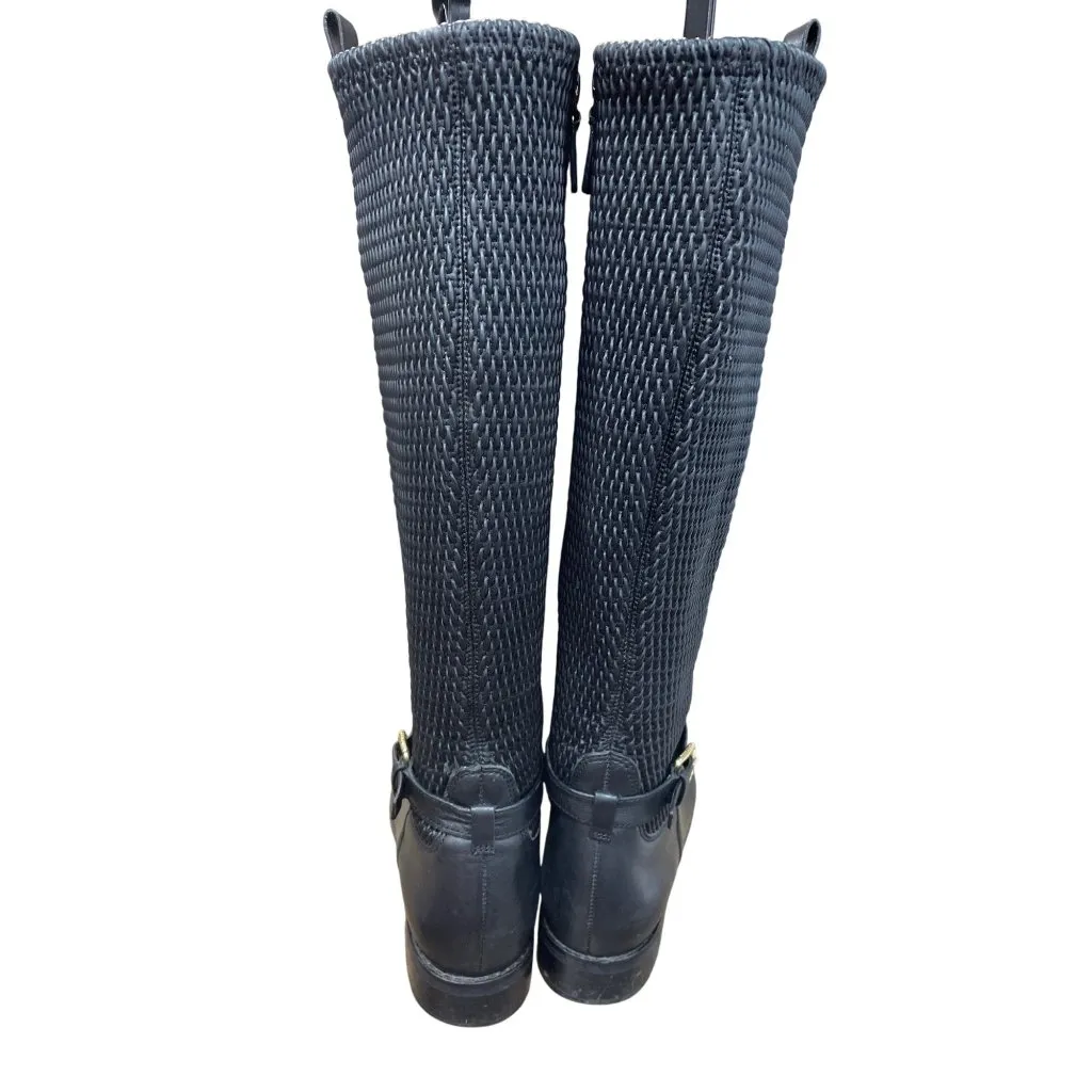 Cole Haan womans Black Leather Knee Equestrian Riding Boots Sz 8B SKU 9509 - Image 12