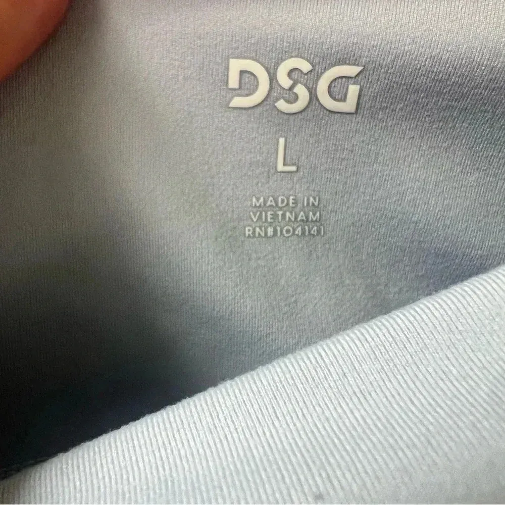 DSG Powder Blue 7/8 Leggings High Waisted With Mesh Detail Size Large‎ - Image 6