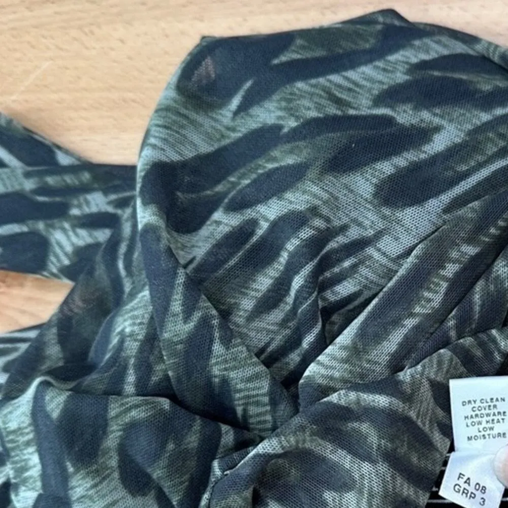 St. John Mesh Mock Turtleneck Top Leopard Animal Print size P / 2 - Image 7