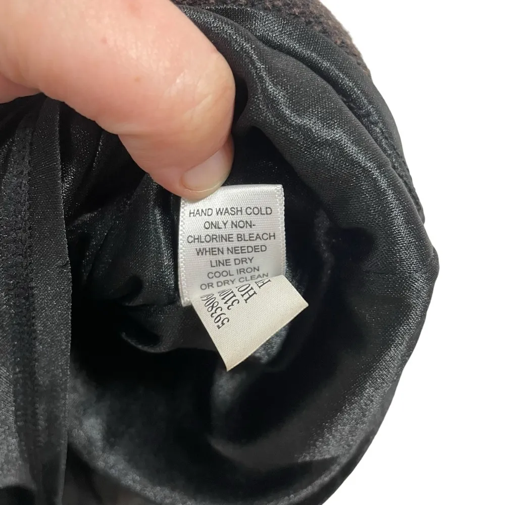 VINTAGE Banana Republic Tweed Pencil Wool/Silk Sheath Dress in Brown Size 0P - Image 6